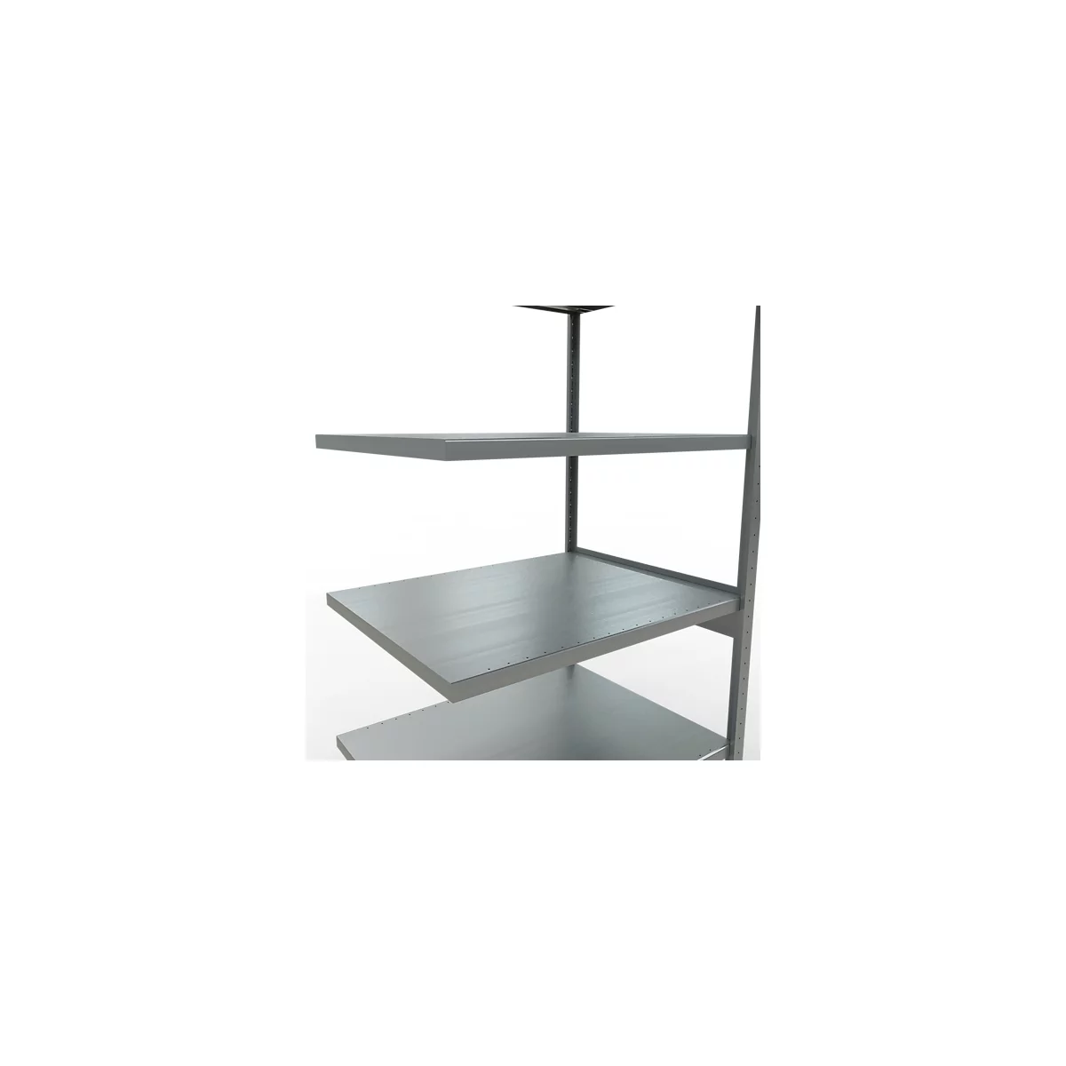 Schulte Lagertechnik Système de rayonnage à tablettes emboîtable MULTIplus 250, rayonnage annexe, verrou de longueur, 2500x1000x800 mm, 6 tablettes, galvanisé