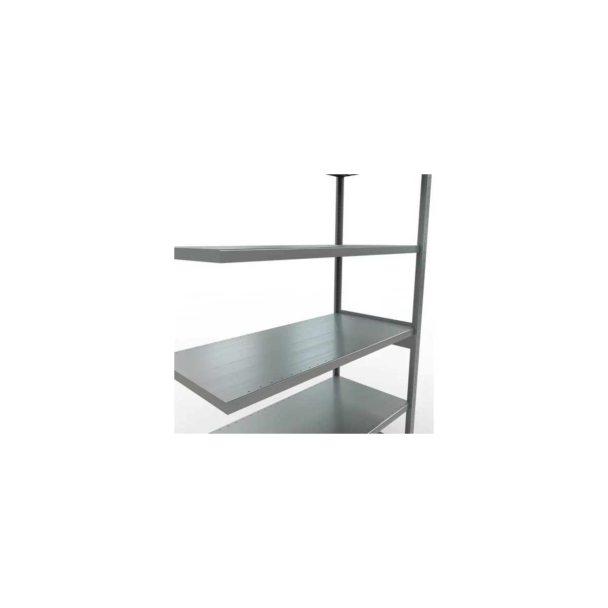 Schulte Lagertechnik Système de rayonnage à tablettes emboîtable MULTIplus 250, rayonnage annexe, verrou de longueur, 2500x1300x600 mm, 6 tablettes, galvanisé