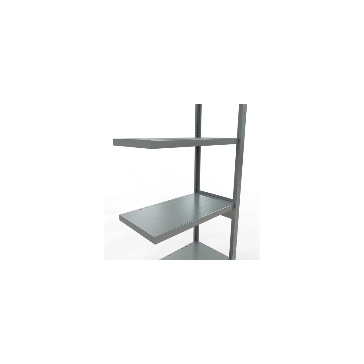 Schulte Lagertechnik Système de rayonnage à tablettes emboîtable MULTIplus 250, rayonnage annexe, verrou de longueur, 2500x750x400 mm, 6 tablettes, galvanisé