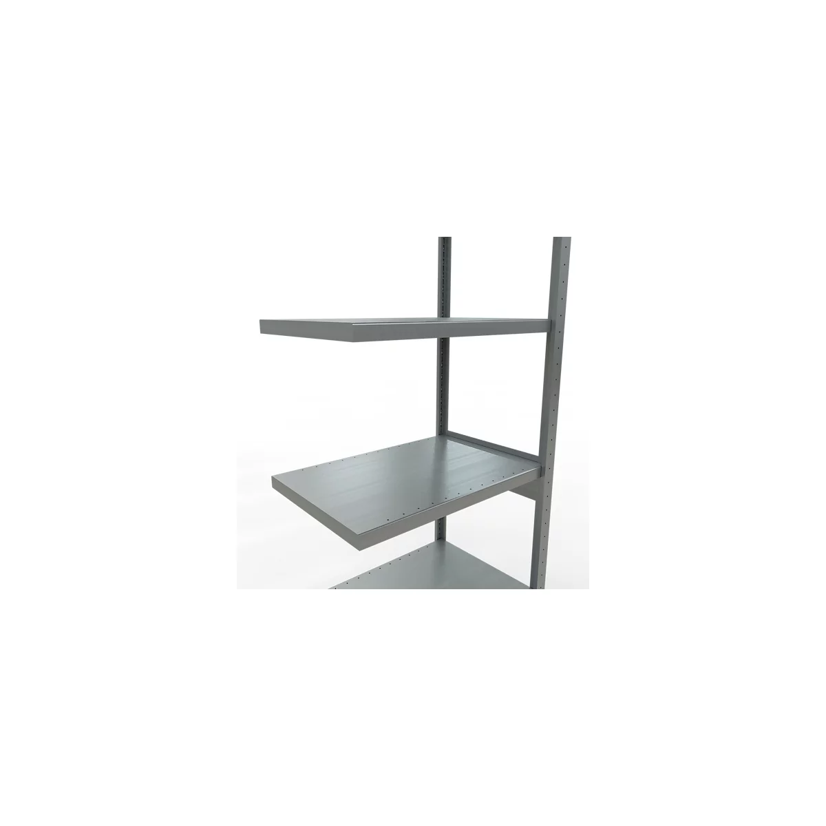 Schulte Lagertechnik Système de rayonnage à tablettes emboîtable MULTIplus 250, rayonnage annexe, verrou de longueur, 2500x750x500 mm, 6 tablettes, galvanisé