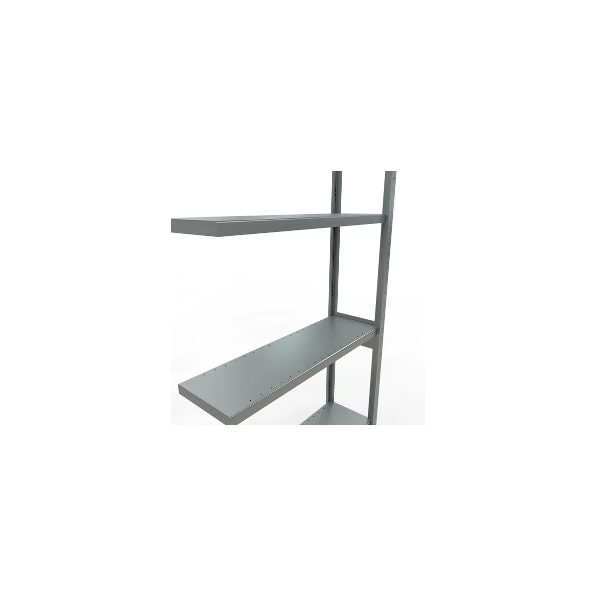 Schulte Lagertechnik Système de rayonnage à tablettes emboîtable MULTIplus 250, rayonnage annexe, verrou de longueur, 3000x1000x300 mm, 7 tablettes, galvanisé