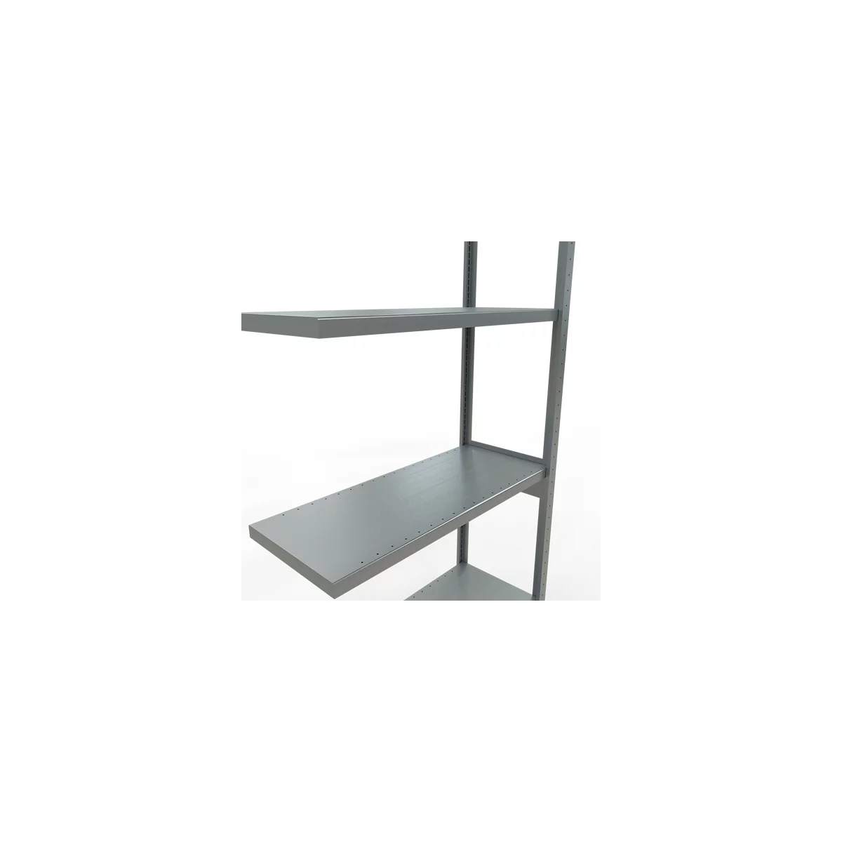 Schulte Lagertechnik Système de rayonnage à tablettes emboîtable MULTIplus 250, rayonnage annexe, verrou de longueur, 3000x1000x400 mm, 7 tablettes, galvanisé