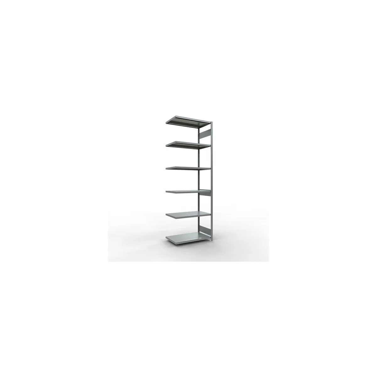 Schulte Lagertechnik Système de rayonnage à tablettes emboîtable MULTIplus 250, rayonnage annexe, verrou de longueur, 3000x1000x600 mm, 7 tablettes, galvanisé