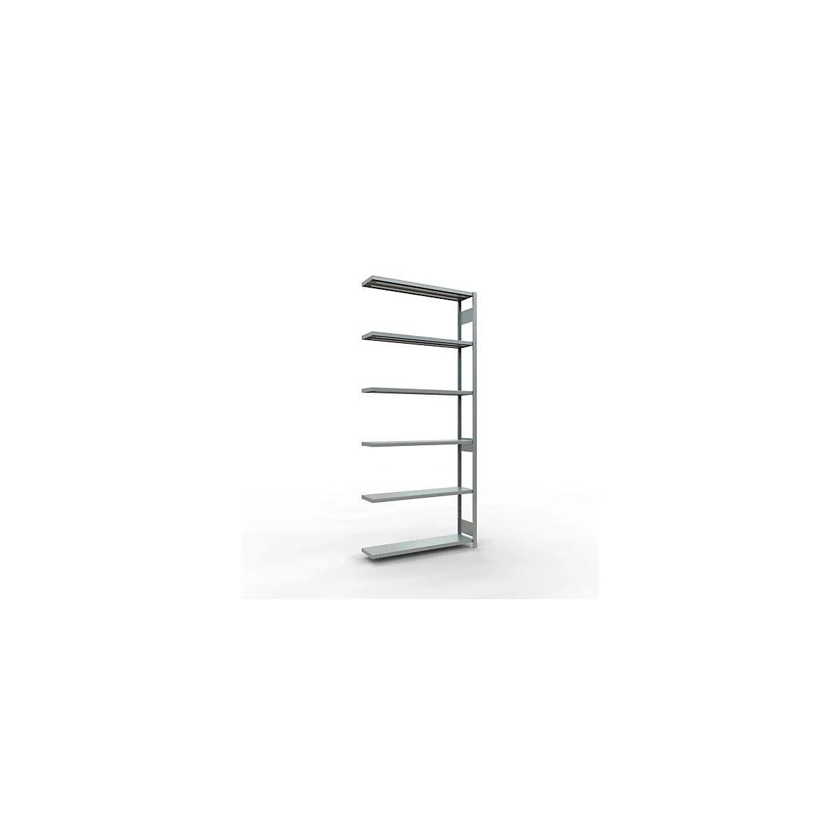 Schulte Lagertechnik Système de rayonnage à tablettes emboîtable MULTIplus 250, rayonnage annexe, verrou de longueur, 3000x1300x300 mm, 7 tablettes, galvanisé