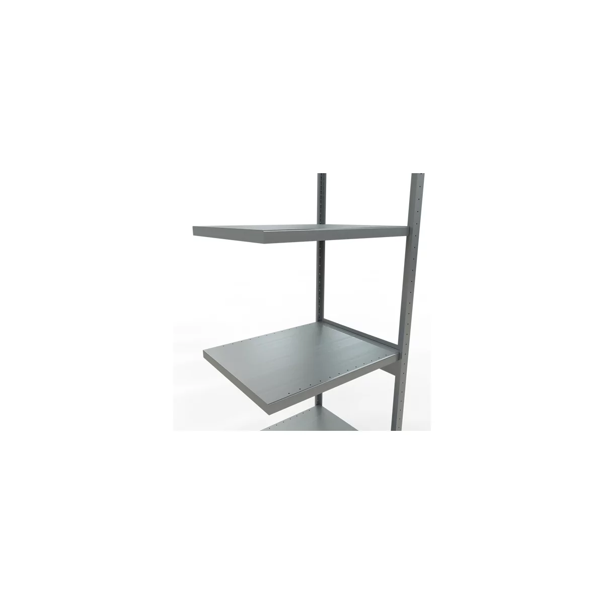 Schulte Lagertechnik Système de rayonnage à tablettes emboîtable MULTIplus 250, rayonnage annexe, verrou de longueur, 3000x750x600 mm, 7 tablettes, galvanisé