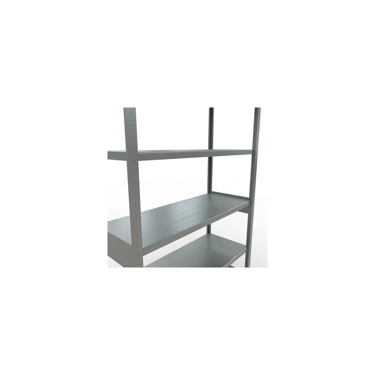 Schulte Lagertechnik Système de rayonnage à tablettes emboîtables MULTIplus 250, élément de base, verrou de longueur, 2500x1300x500 mm, 6 tablettes, galvanisé