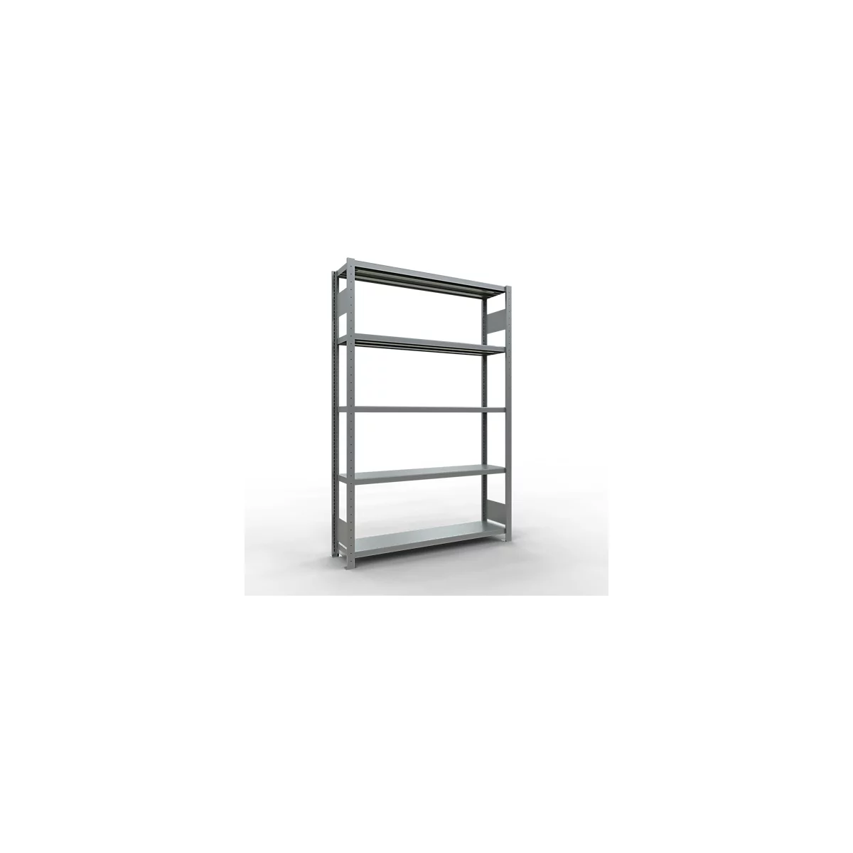 Schulte Lagertechnik Système de rayonnage à tablettes emboîtables MULTIplus 250, rayonnage de base, verrou de longueur, 2000x1300x300 mm, 5 tablettes, galvanisé