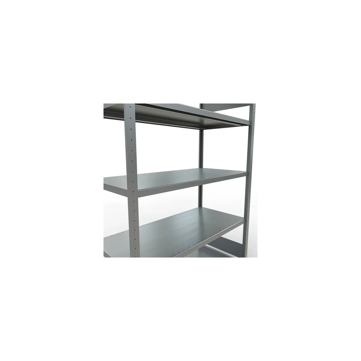 Schulte Lagertechnik Système de rayonnage à tablettes emboîtables MULTIplus 250, rayonnage de base, verrou de longueur, 2000x1300x600 mm, 5 tablettes, galvanisé