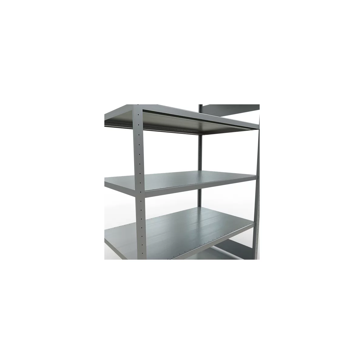 Schulte Lagertechnik Système de rayonnage à tablettes emboîtables MULTIplus 250, rayonnage de base, verrou de longueur, 2000x1300x800 mm, 5 tablettes, galvanisé