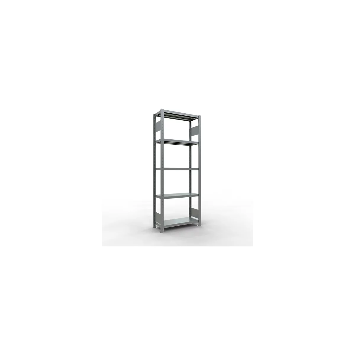 Schulte Lagertechnik Système de rayonnage à tablettes emboîtables MULTIplus 250, rayonnage de base, verrou de longueur, 2000x750x300 mm, 5 tablettes, galvanisé