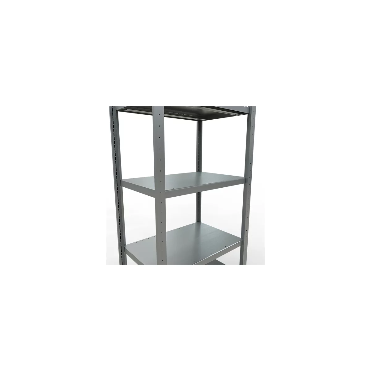 Schulte Lagertechnik Système de rayonnage à tablettes emboîtables MULTIplus 250, rayonnage de base, verrou de longueur, 2000x750x500 mm, 5 tablettes, galvanisé