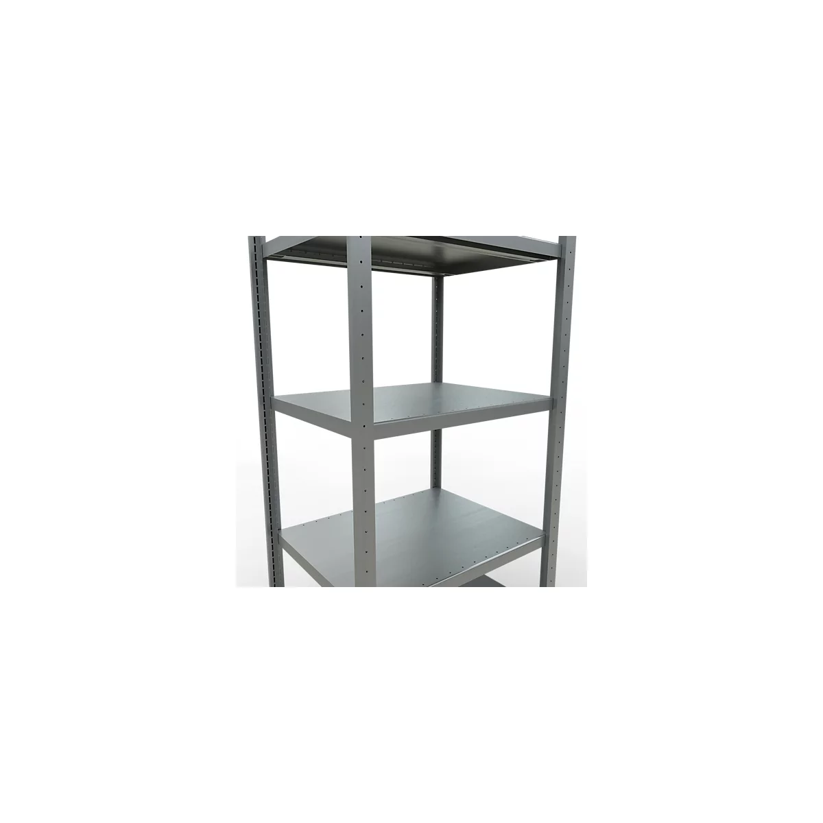 Schulte Lagertechnik Système de rayonnage à tablettes emboîtables MULTIplus 250, rayonnage de base, verrou de longueur, 2000x750x600 mm, 5 tablettes, galvanisé