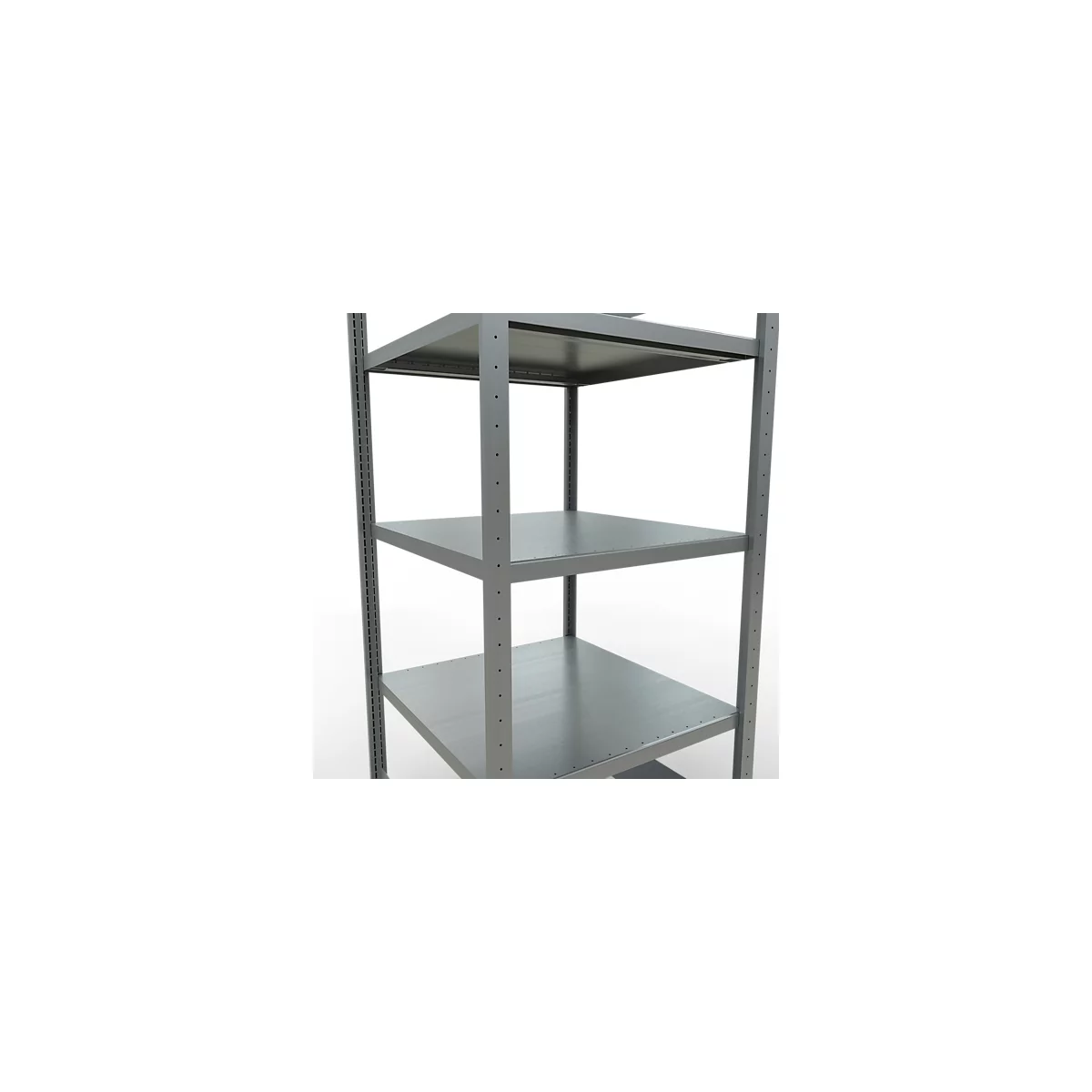 Schulte Lagertechnik Système de rayonnage à tablettes emboîtables MULTIplus 250, rayonnage de base, verrou de longueur, 2000x750x800 mm, 5 tablettes, galvanisé