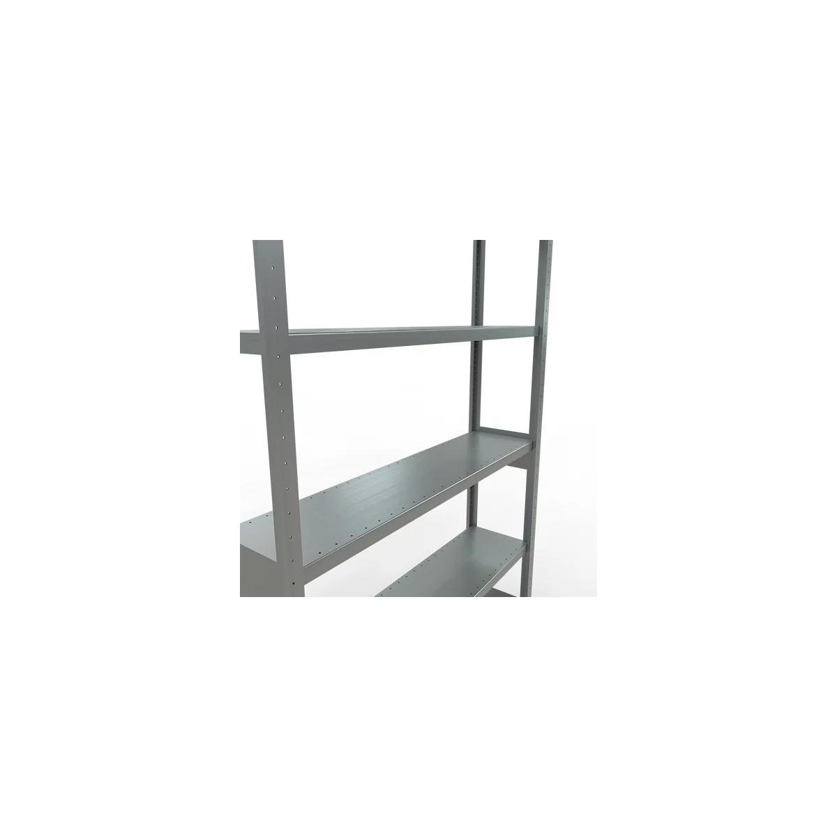 Schulte Lagertechnik Système de rayonnage à tablettes emboîtables MULTIplus 250, rayonnage de base, verrou de longueur, 2500x1300x300 mm, 6 tablettes, galvanisé