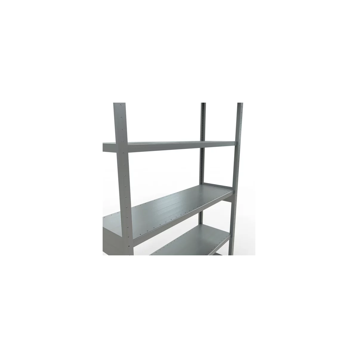 Schulte Lagertechnik Système de rayonnage à tablettes emboîtables MULTIplus 250, rayonnage de base, verrou de longueur, 2500x1300x400 mm, 6 tablettes, galvanisé