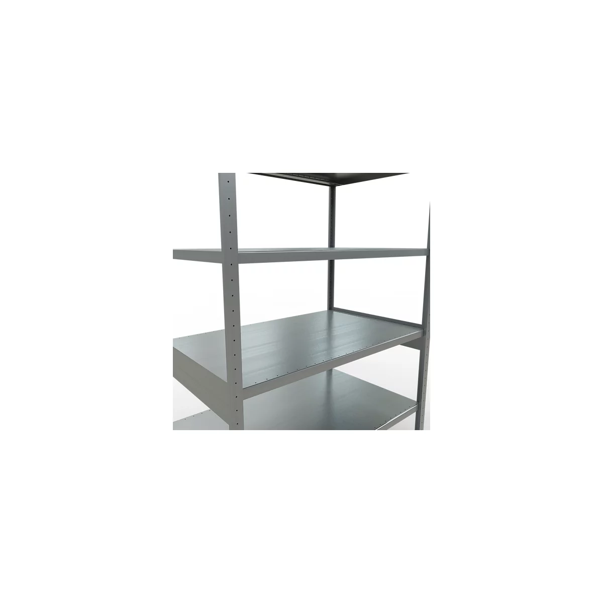 Schulte Lagertechnik Système de rayonnage à tablettes emboîtables MULTIplus 250, rayonnage de base, verrou de longueur, 2500x1300x800 mm, 6 tablettes, galvanisé