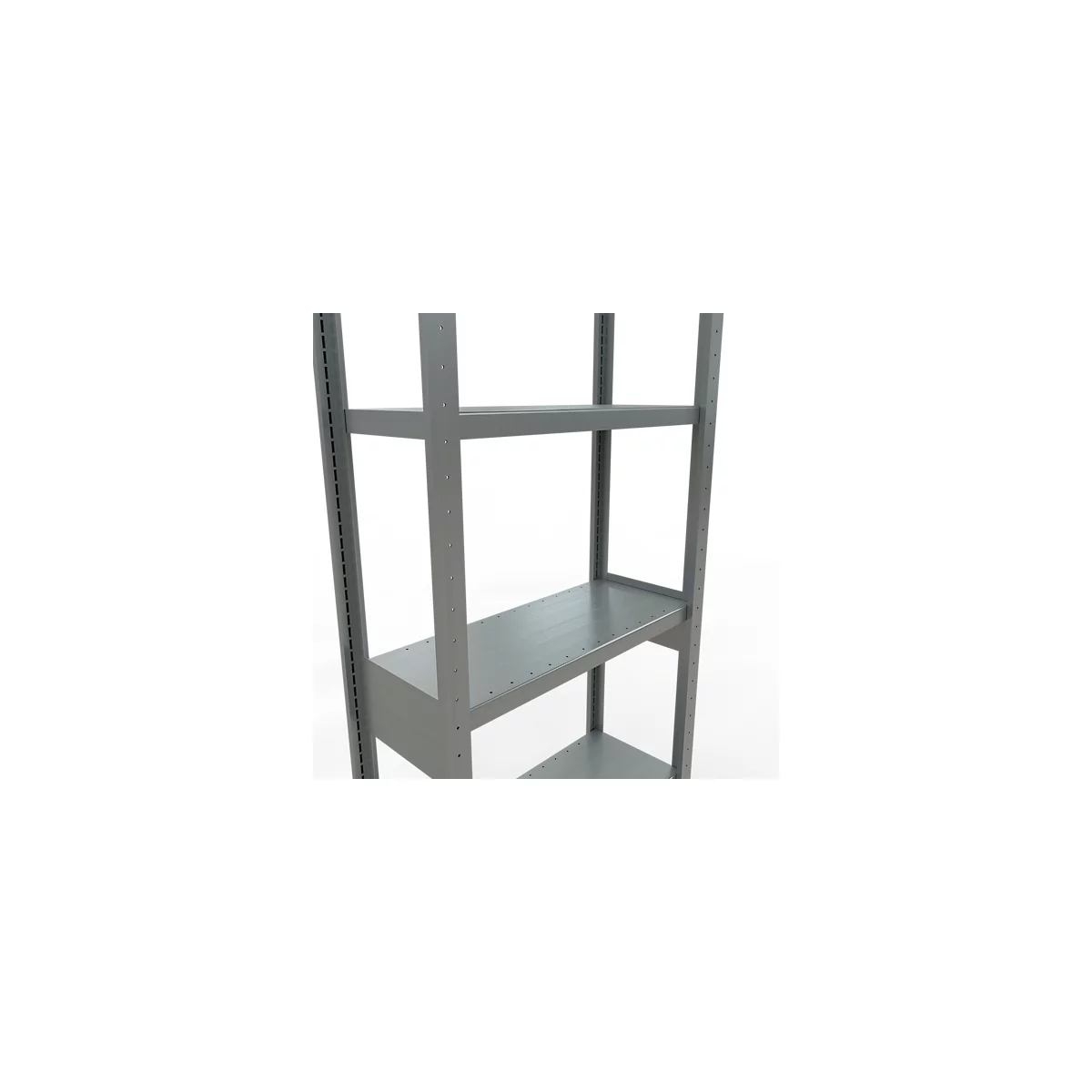 Schulte Lagertechnik Système de rayonnage à tablettes emboîtables MULTIplus 250, rayonnage de base, verrou de longueur, 2500x750x300 mm, 6 tablettes, galvanisé