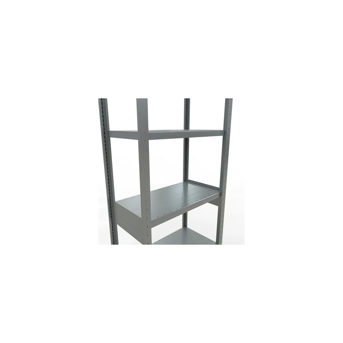 Schulte Lagertechnik Système de rayonnage à tablettes emboîtables MULTIplus 250, rayonnage de base, verrou de longueur, 2500x750x400 mm, 6 tablettes, galvanisé