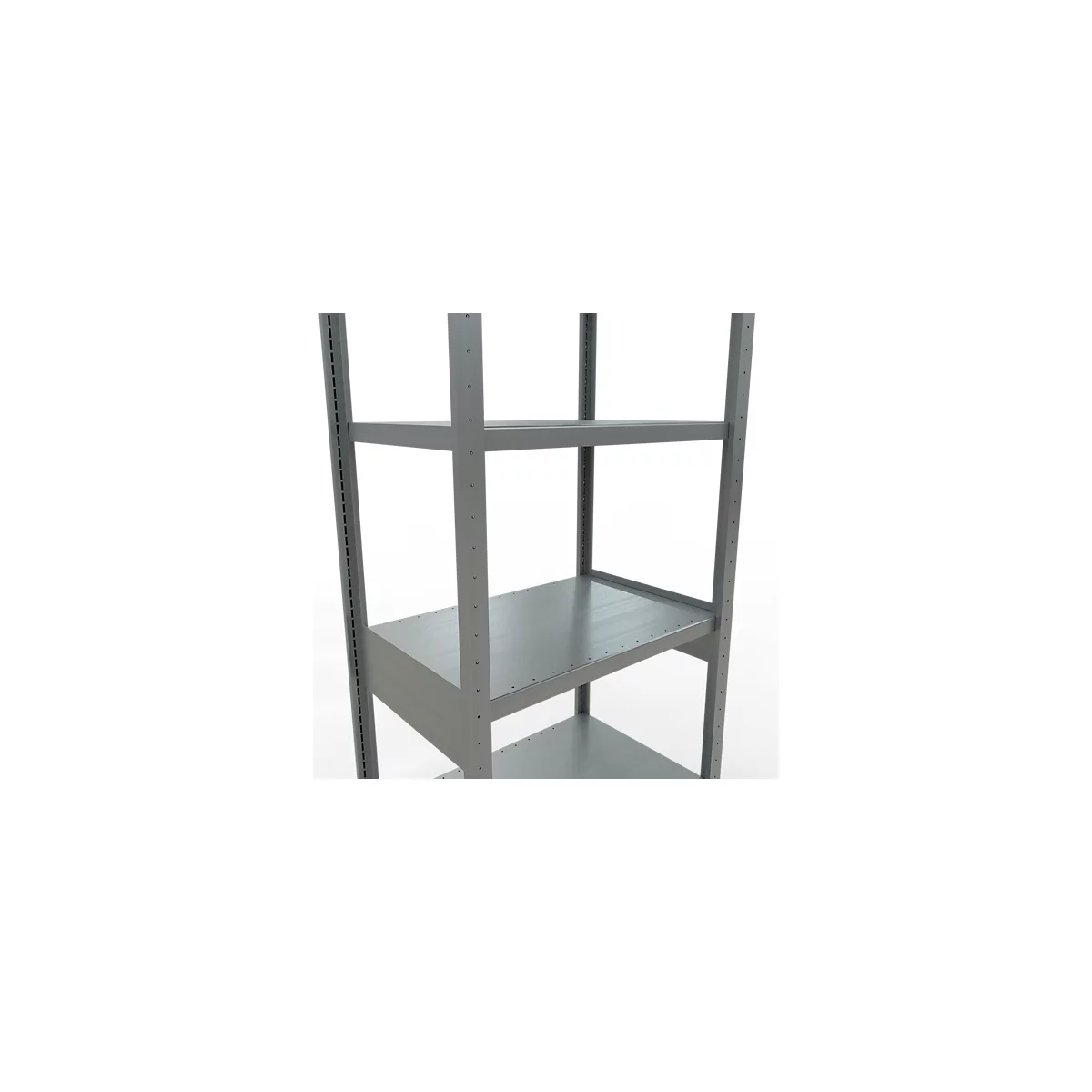 Schulte Lagertechnik Système de rayonnage à tablettes emboîtables MULTIplus 250, rayonnage de base, verrou de longueur, 2500x750x500 mm, 6 tablettes, galvanisé