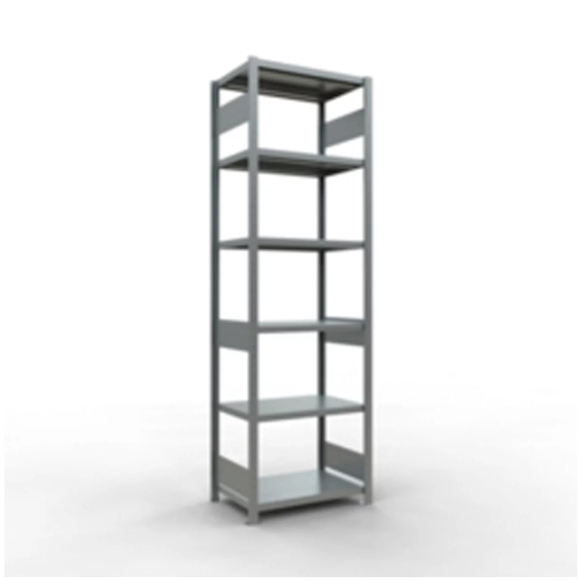 Schulte Lagertechnik Système de rayonnage à tablettes emboîtables MULTIplus 250, rayonnage de base, verrou de longueur, 2500x750x600 mm, 6 tablettes, galvanisé