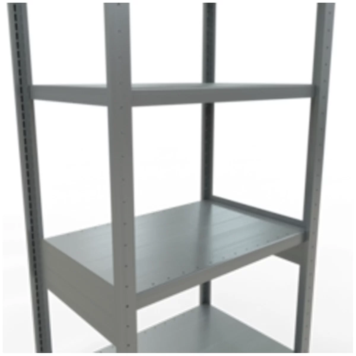 Schulte Lagertechnik Système de rayonnage à tablettes emboîtables MULTIplus 250, rayonnage de base, verrou de longueur, 2500x750x600 mm, 6 tablettes, galvanisé