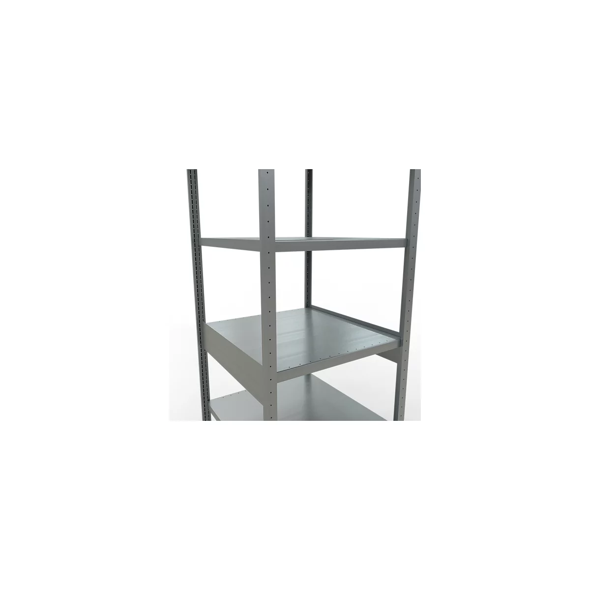 Schulte Lagertechnik Système de rayonnage à tablettes emboîtables MULTIplus 250, rayonnage de base, verrou de longueur, 2500x750x800 mm, 6 tablettes, galvanisé