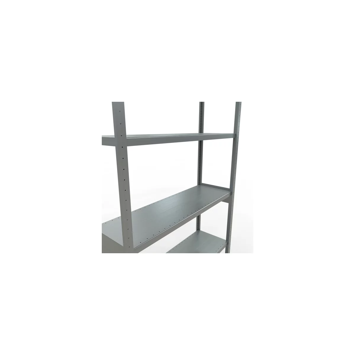 Schulte Lagertechnik Système de rayonnage à tablettes emboîtables MULTIplus 250, rayonnage de base, verrou de longueur, 3000x1300x400 mm, 7 tablettes, galvanisé