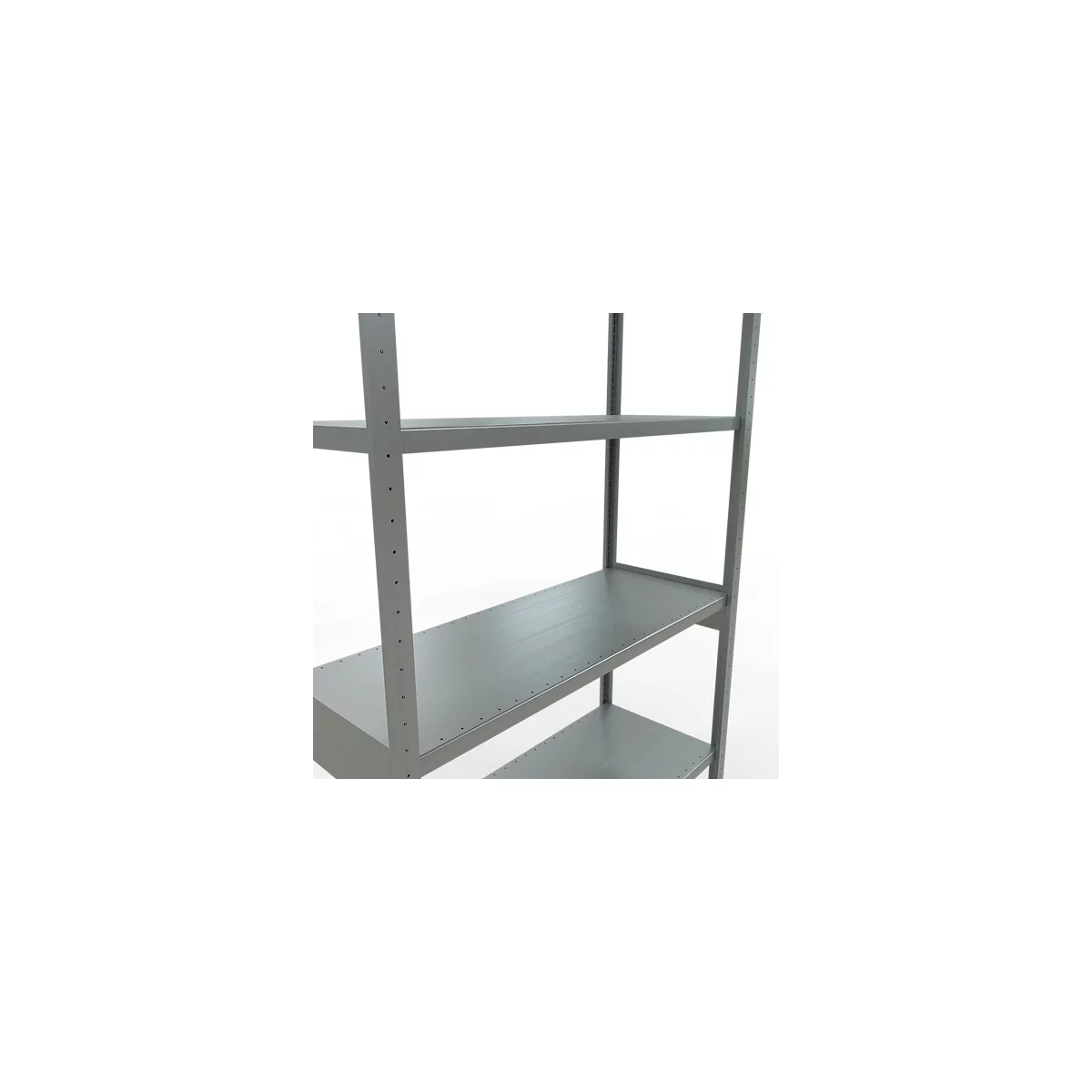 Schulte Lagertechnik Système de rayonnage à tablettes emboîtables MULTIplus 250, rayonnage de base, verrou de longueur, 3000x1300x500 mm, 7 tablettes, galvanisé