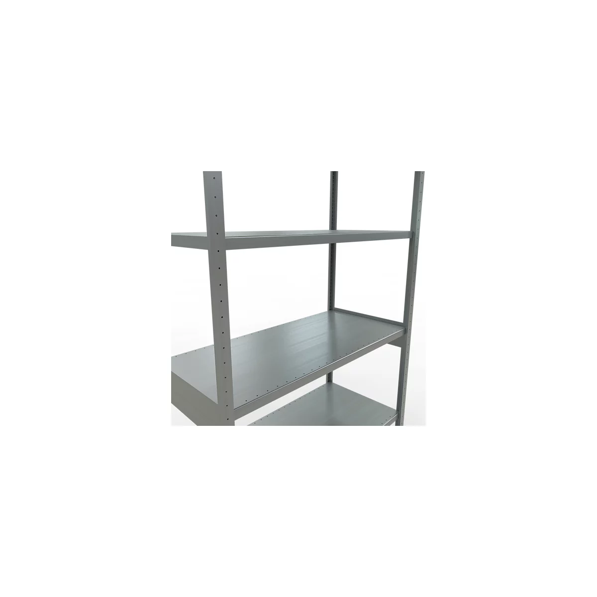 Schulte Lagertechnik Système de rayonnage à tablettes emboîtables MULTIplus 250, rayonnage de base, verrou de longueur, 3000x1300x600 mm, 7 tablettes, galvanisé