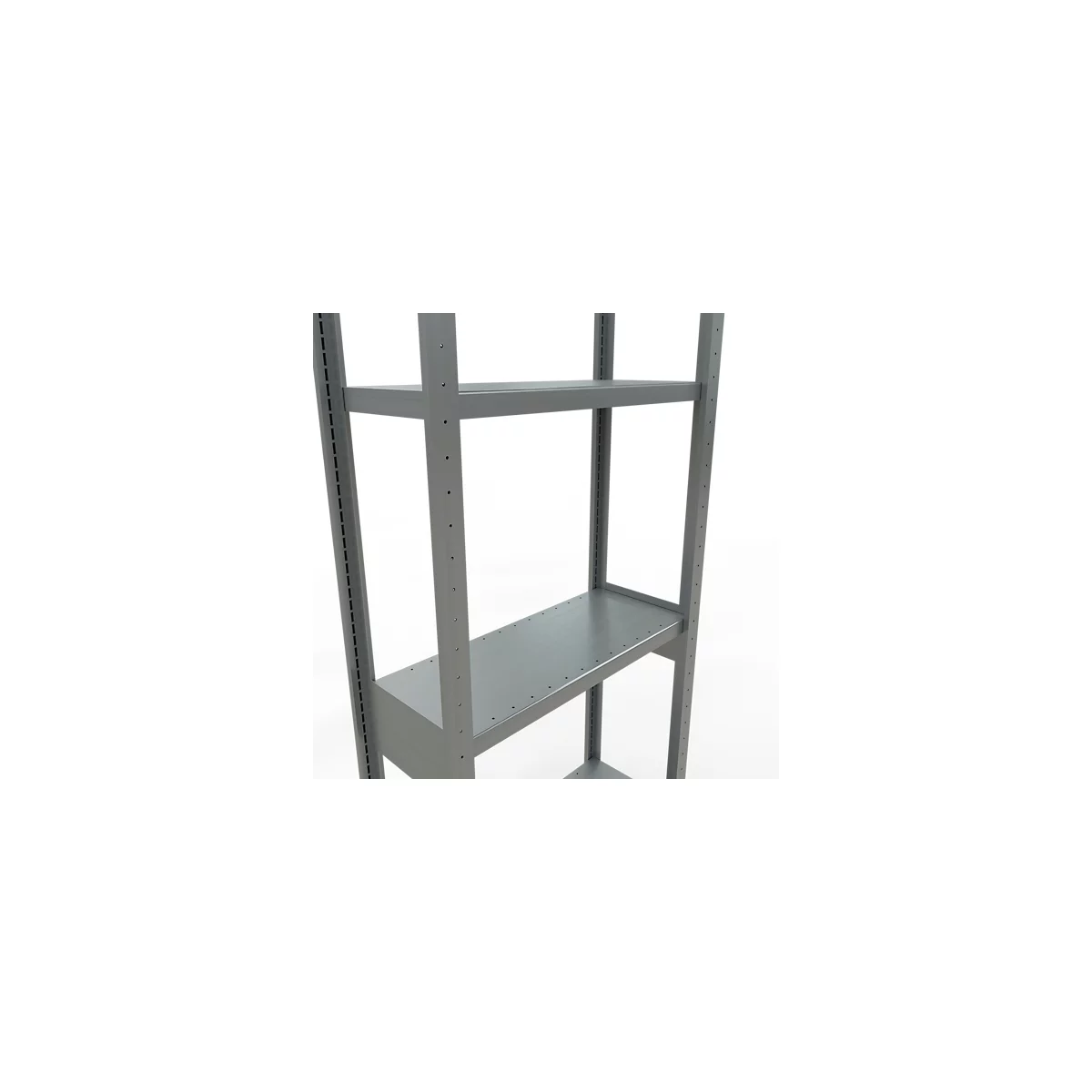 Schulte Lagertechnik Système de rayonnage à tablettes emboîtables MULTIplus 250, rayonnage de base, verrou de longueur, 3000x750x300 mm, 7 tablettes, galvanisé