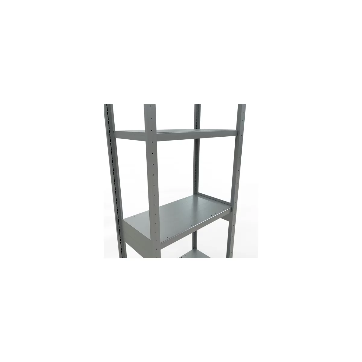 Schulte Lagertechnik Système de rayonnage à tablettes emboîtables MULTIplus 250, rayonnage de base, verrou de longueur, 3000x750x400 mm, 7 tablettes, galvanisé
