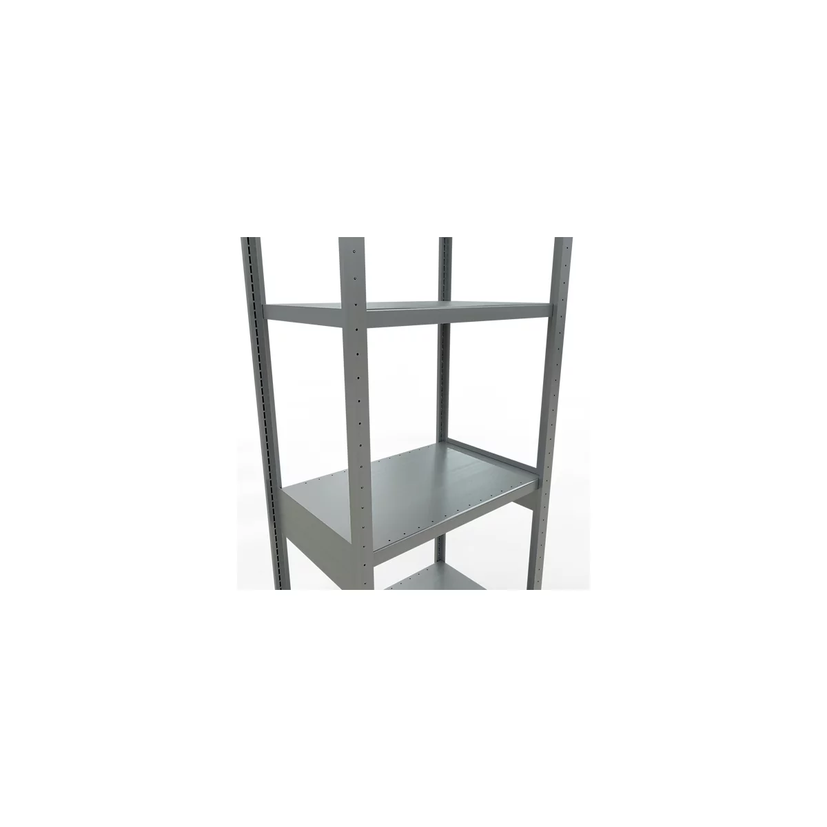Schulte Lagertechnik Système de rayonnage à tablettes emboîtables MULTIplus 250, rayonnage de base, verrou de longueur, 3000x750x500 mm, 7 tablettes, galvanisé