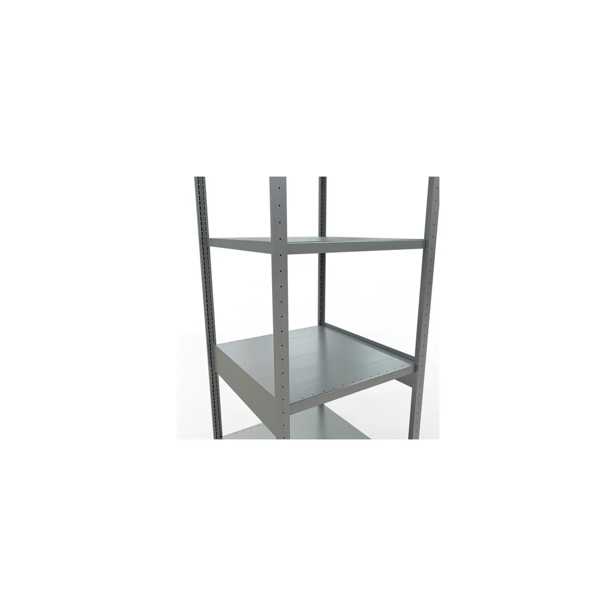 Schulte Lagertechnik Système de rayonnage à tablettes emboîtables MULTIplus 250, rayonnage de base, verrou de longueur, 3000x750x800 mm, 7 tablettes, galvanisé