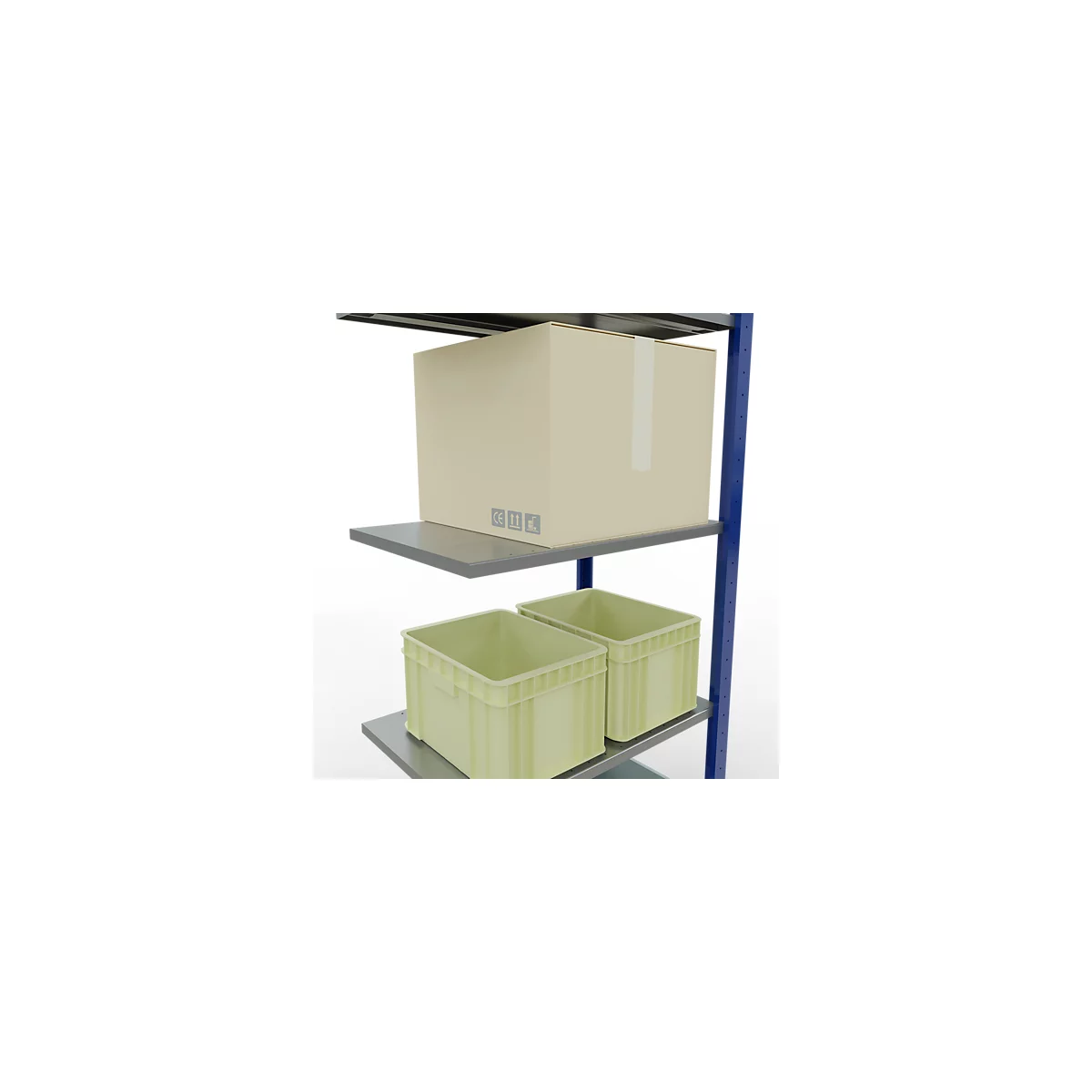 SCHULTE Lagertechnik - Système de rayonnage emboîtable - 2000x 750x500 mm, type 150 kg