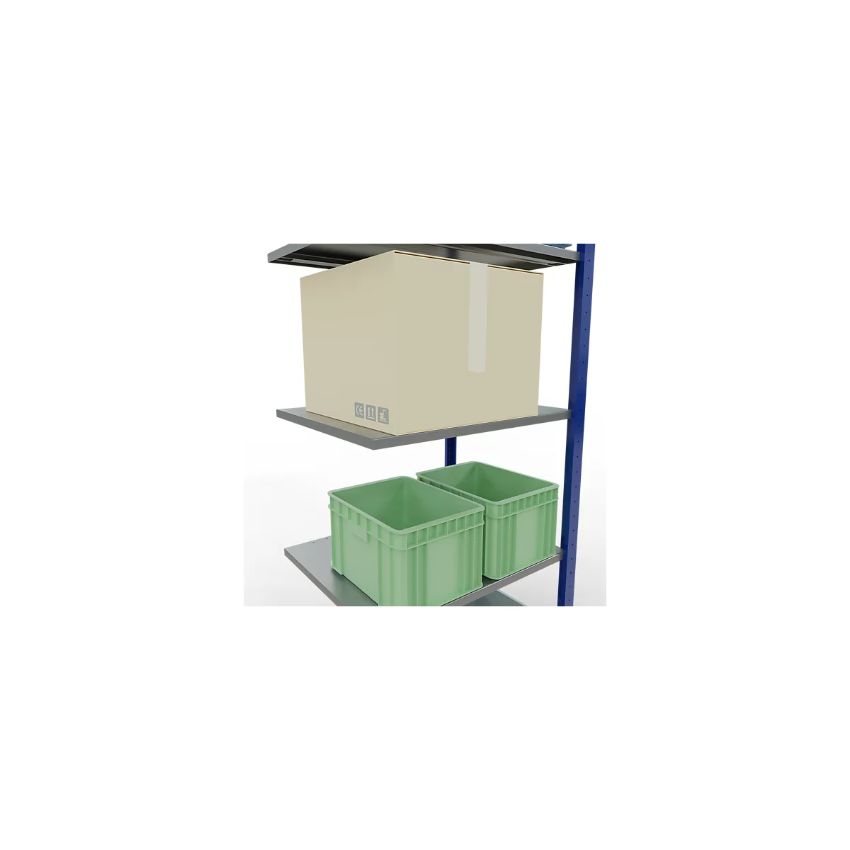SCHULTE Lagertechnik - Système de rayonnage emboîtable - 2000x 750x600 mm, type 150 kg