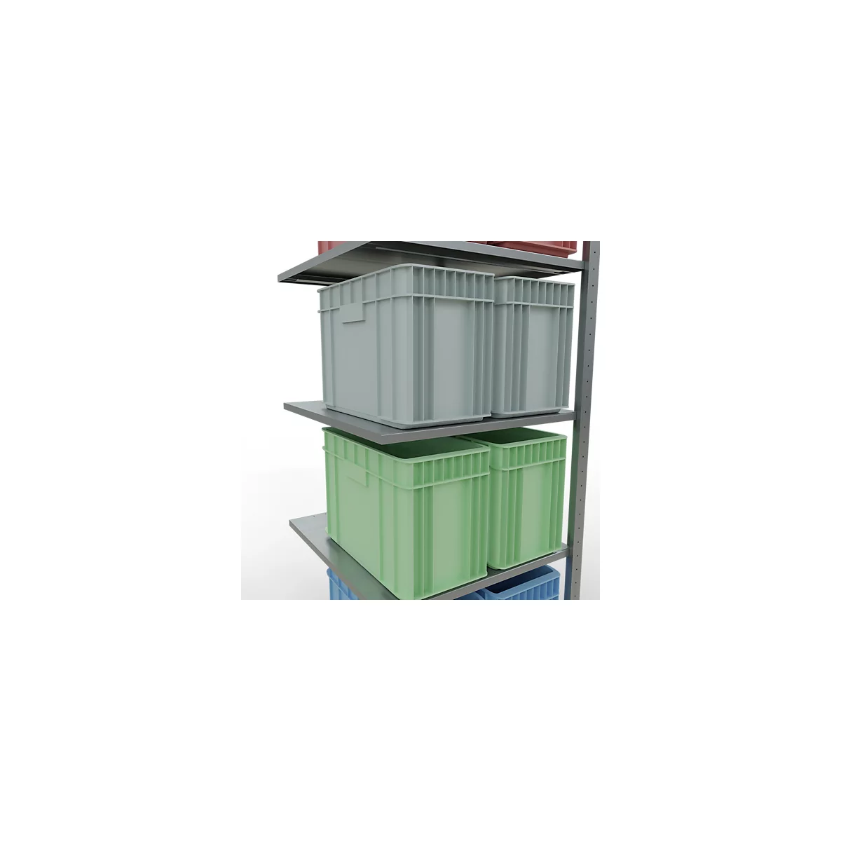SCHULTE Lagertechnik - Système de rayonnage emboîtable - 2000x 750x800 mm, type 150 kg