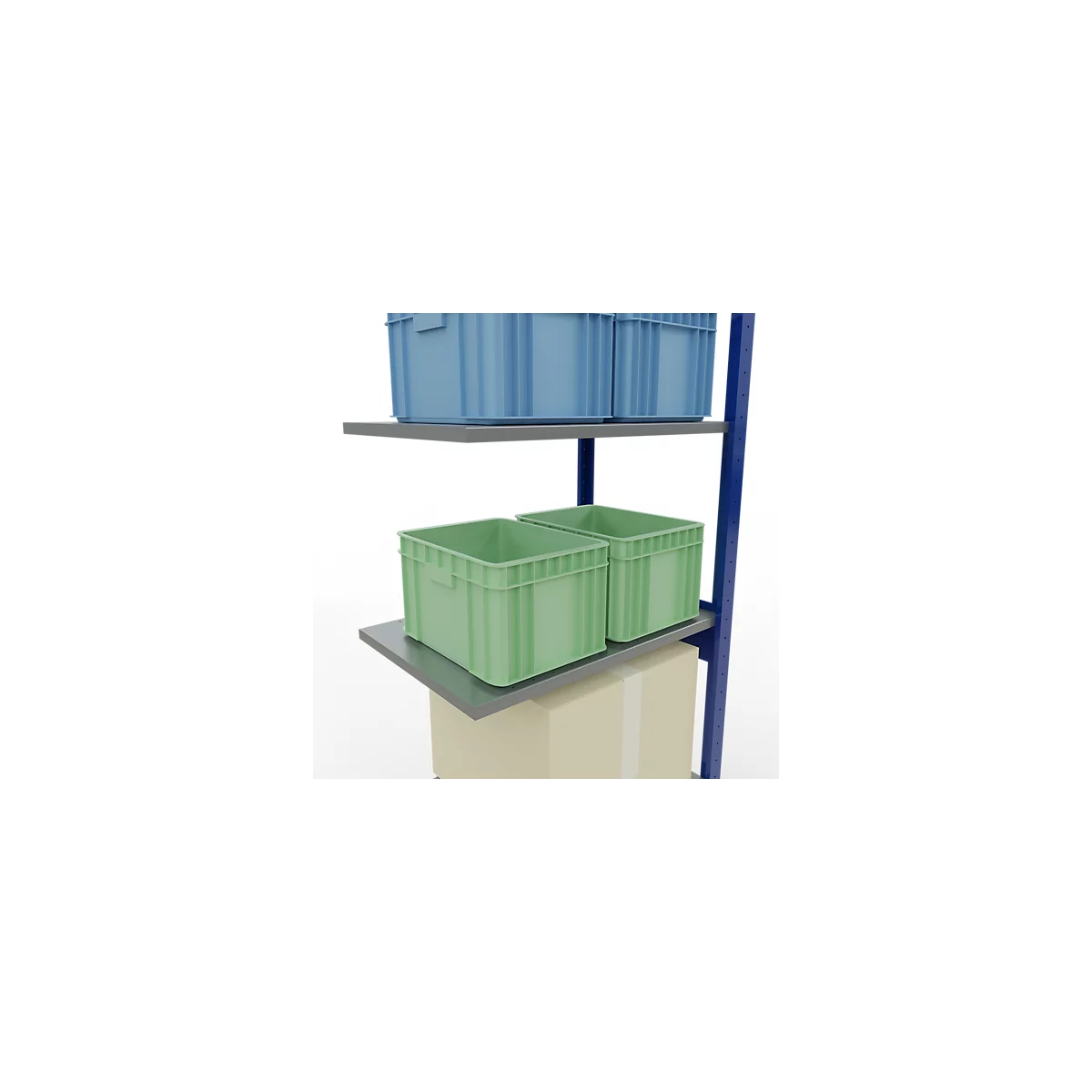 SCHULTE Lagertechnik - Système de rayonnage emboîtable - 2500x 750x500 mm, type 150 kg