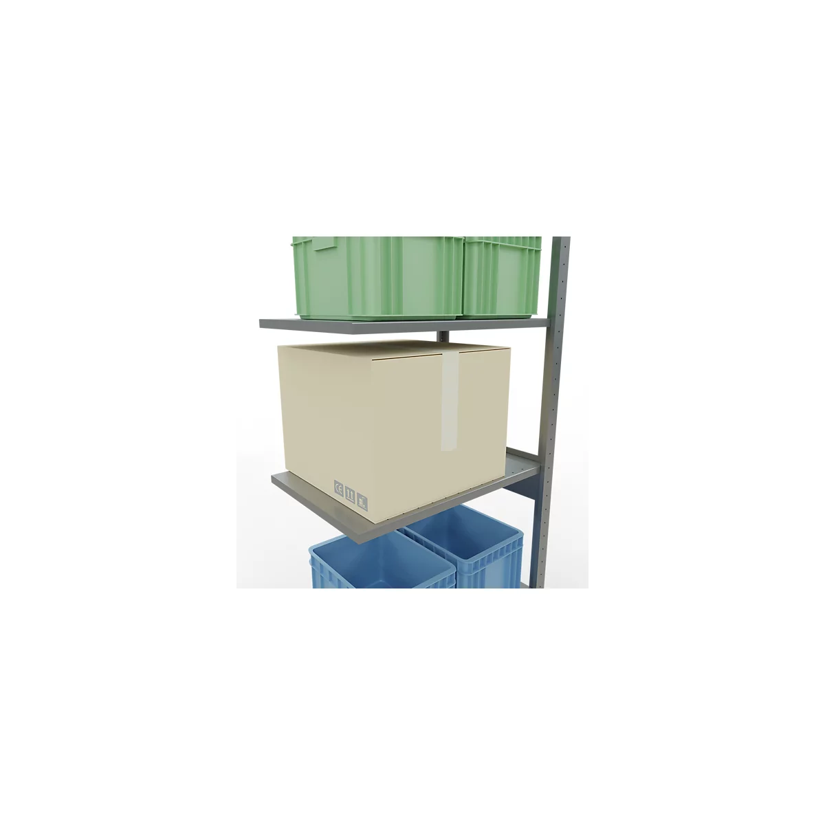 SCHULTE Lagertechnik - Système de rayonnage emboîtable - 2500x 750x500 mm, type 150 kg