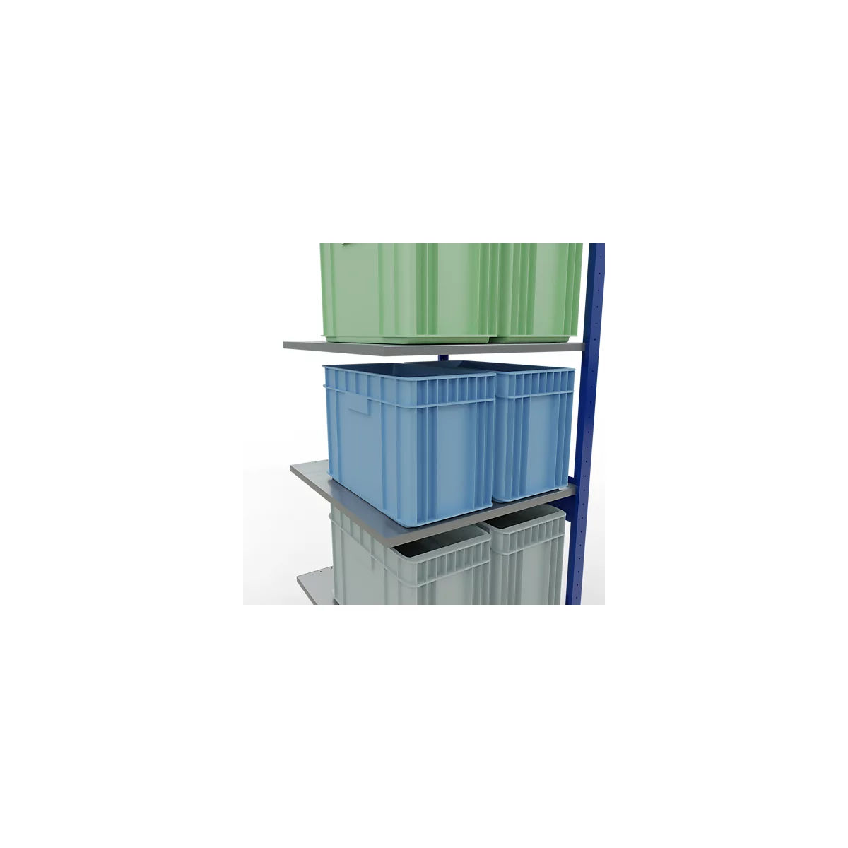 SCHULTE Lagertechnik - Système de rayonnage emboîtable - 2500x 750x800 mm, type 150 kg