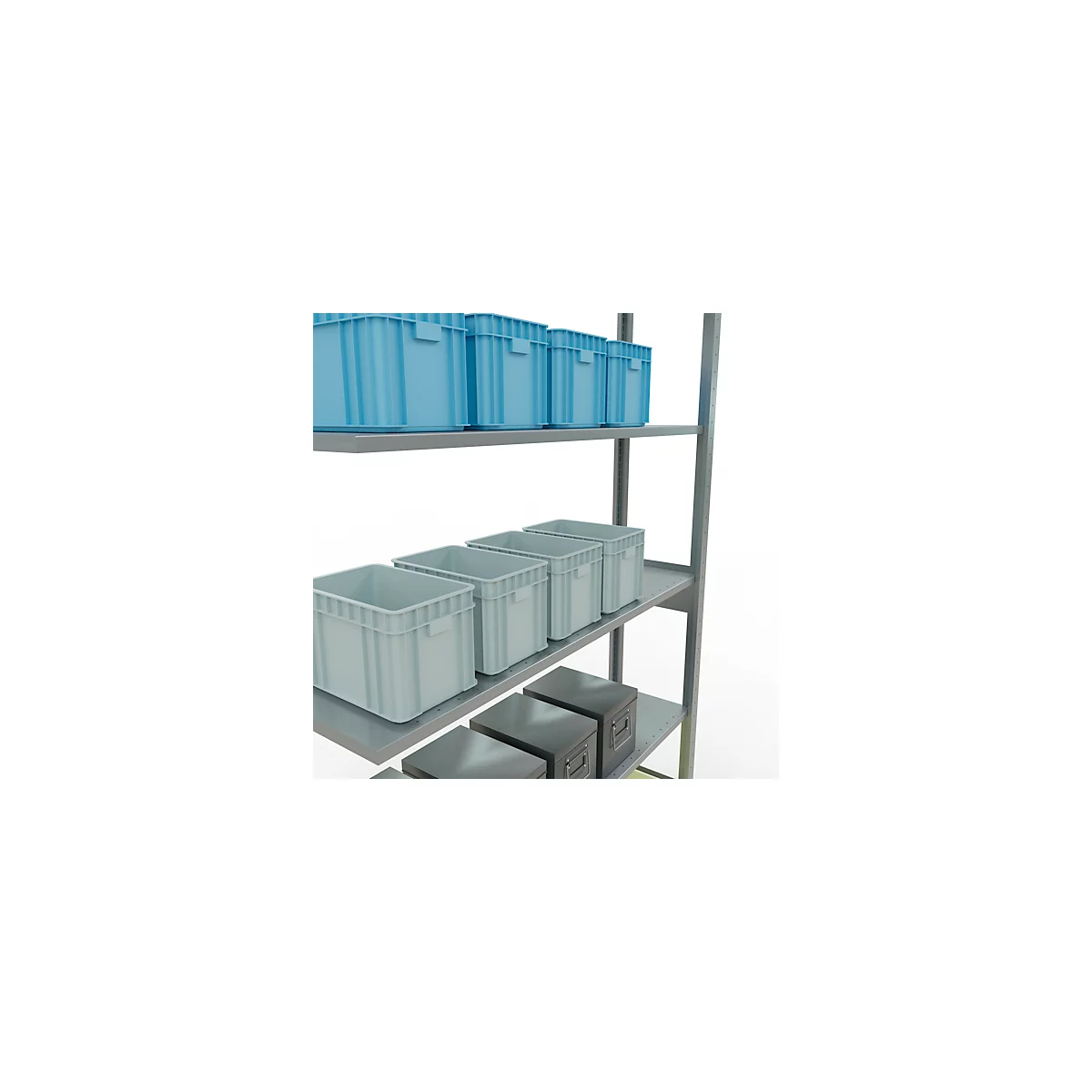 SCHULTE Lagertechnik - Système de rayonnage emboîtable - 2500x1300x300 mm, type 150 kg