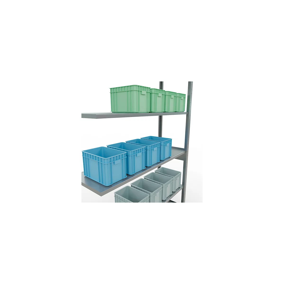 SCHULTE Lagertechnik - Système de rayonnage emboîtable - 2500x1300x400 mm, type 150 kg