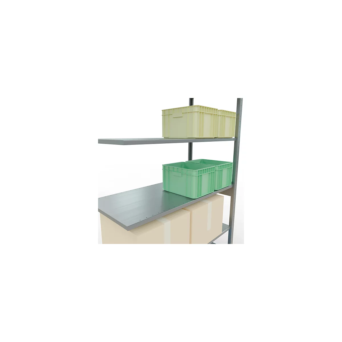 SCHULTE Lagertechnik - Système de rayonnage emboîtable - 2500x1300x600 mm, type 150 kg