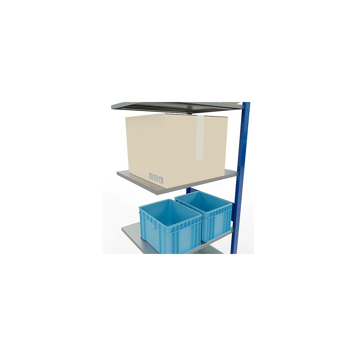 SCHULTE Lagertechnik - Système de rayonnage emboîtable - 3000x 750x600 mm, type 150 kg