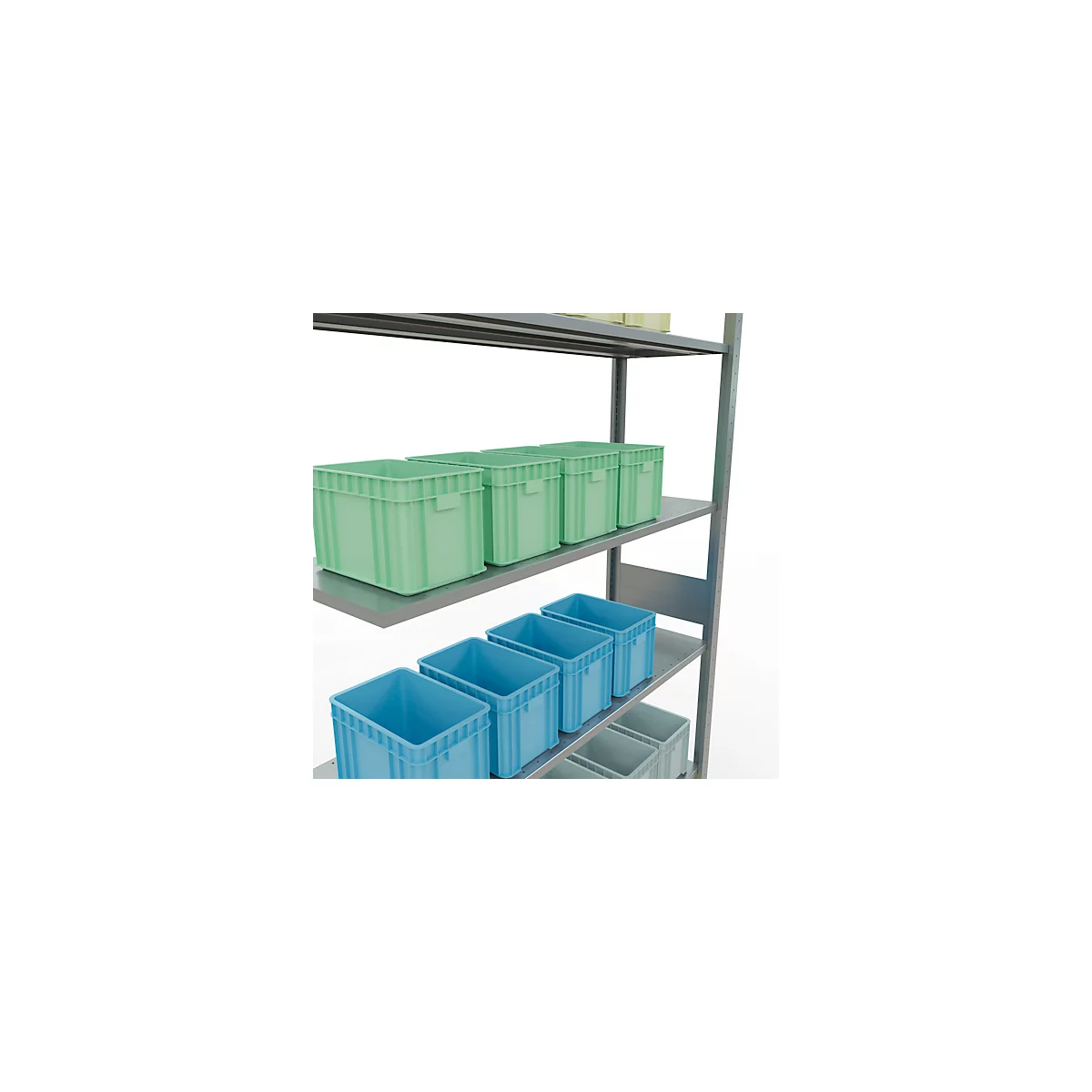 SCHULTE Lagertechnik - Système de rayonnage emboîtable - 3000x1300x400 mm, type 150 kg