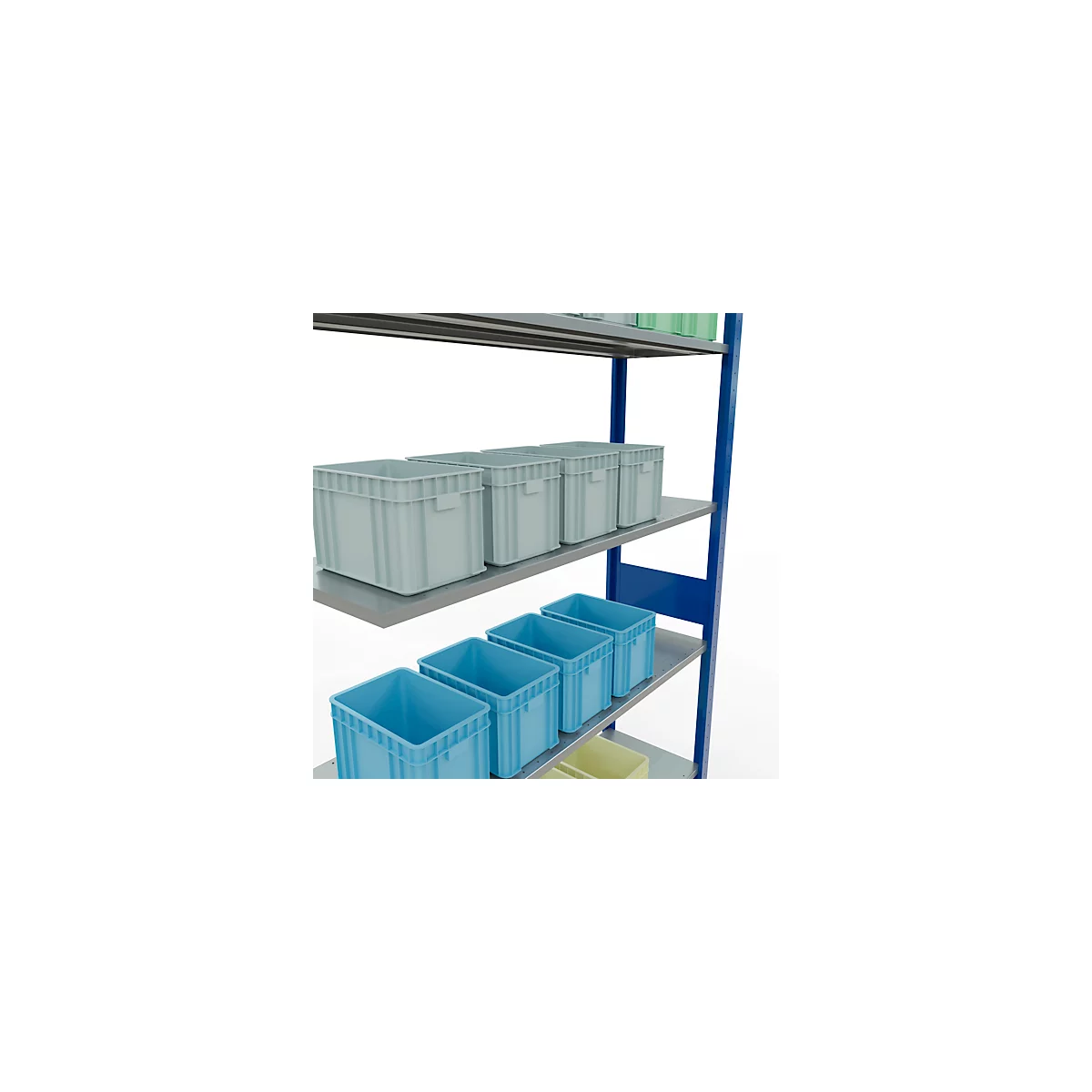 SCHULTE Lagertechnik - Système de rayonnage emboîtable - 3000x1300x400 mm, type 150 kg