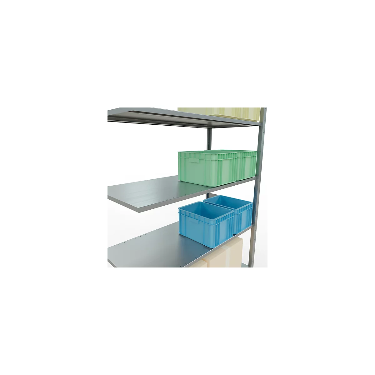 SCHULTE Lagertechnik - Système de rayonnage emboîtable - 3000x1300x600 mm, type 150 kg