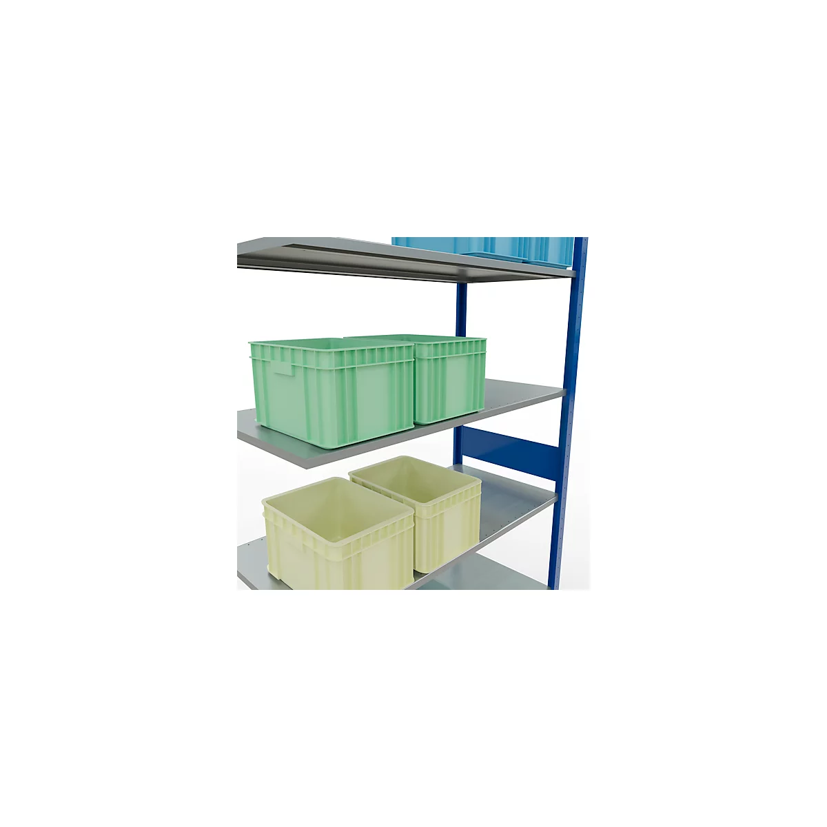 SCHULTE Lagertechnik - Système de rayonnage emboîtable - 3000x1300x600 mm, type 150 kg