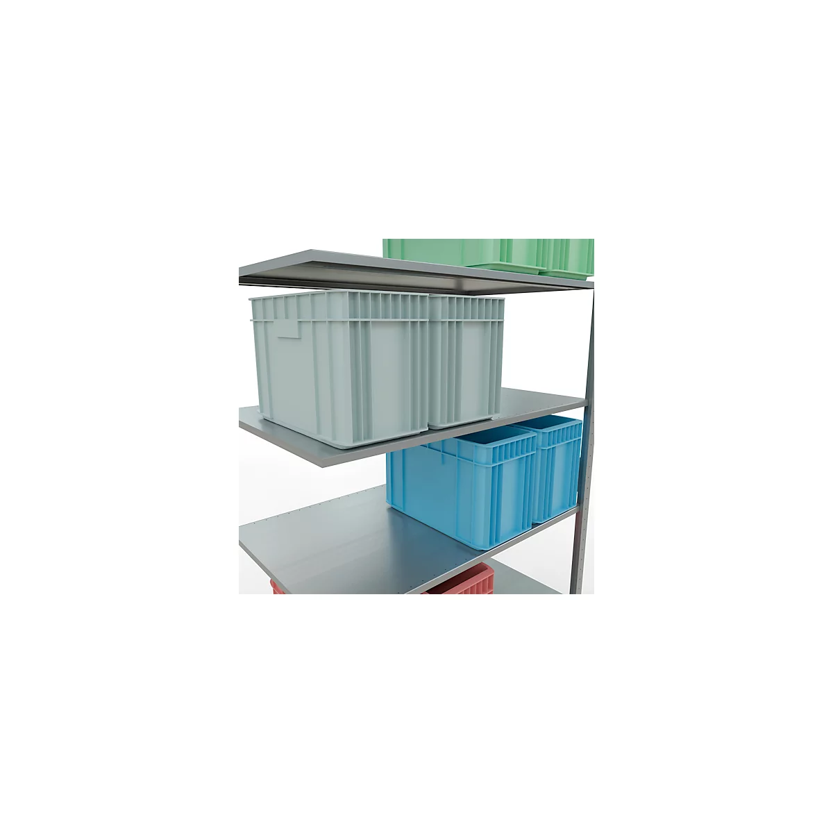 SCHULTE Lagertechnik - Système de rayonnage emboîtable - 3000x1300x800 mm, type 150 kg