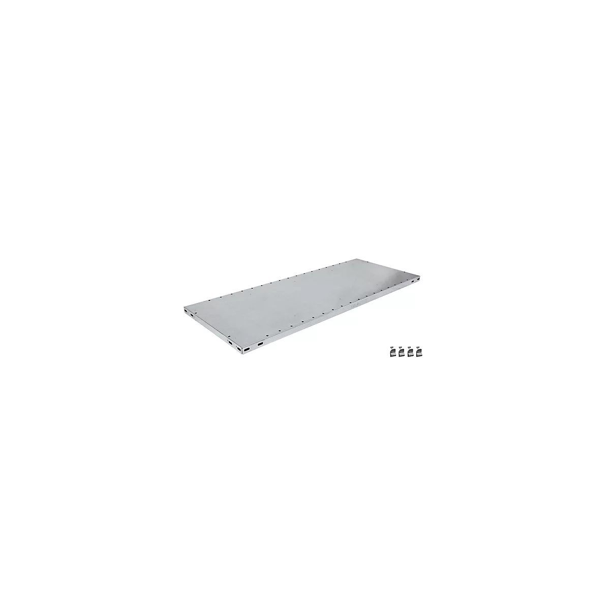 SCHULTE Lagertechnik Zusatz-Fachboden MULTIPlus 150, 1300x400 mm, 25 mm Kante, mit 4 Fachbodenträgern