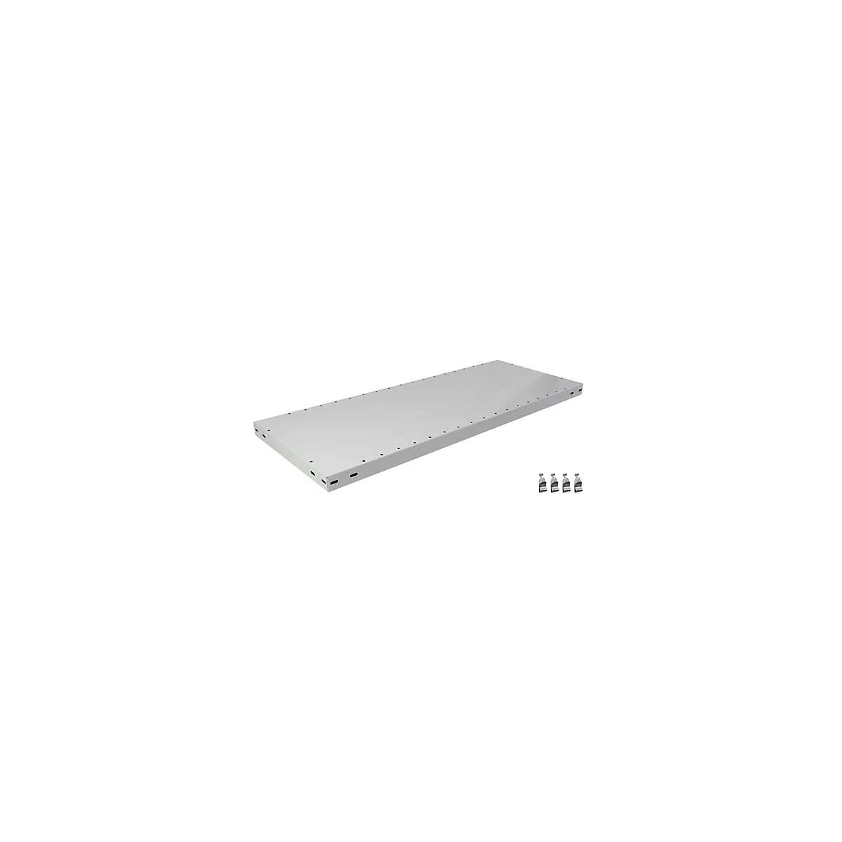 SCHULTE Lagertechnik Zusatz-Fachboden MULTIPlus 250, 1300x800 mm, 40 mm Kante, mit 4 Fachbodenträgern